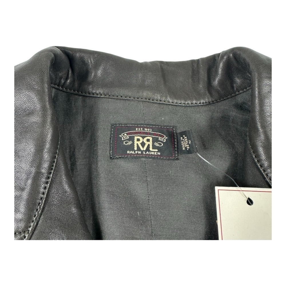 RRL Ralph Lauren Cowhide Women's Metal Button Fringe Western Jacket Size 2 NWT - Picture 3 of 10